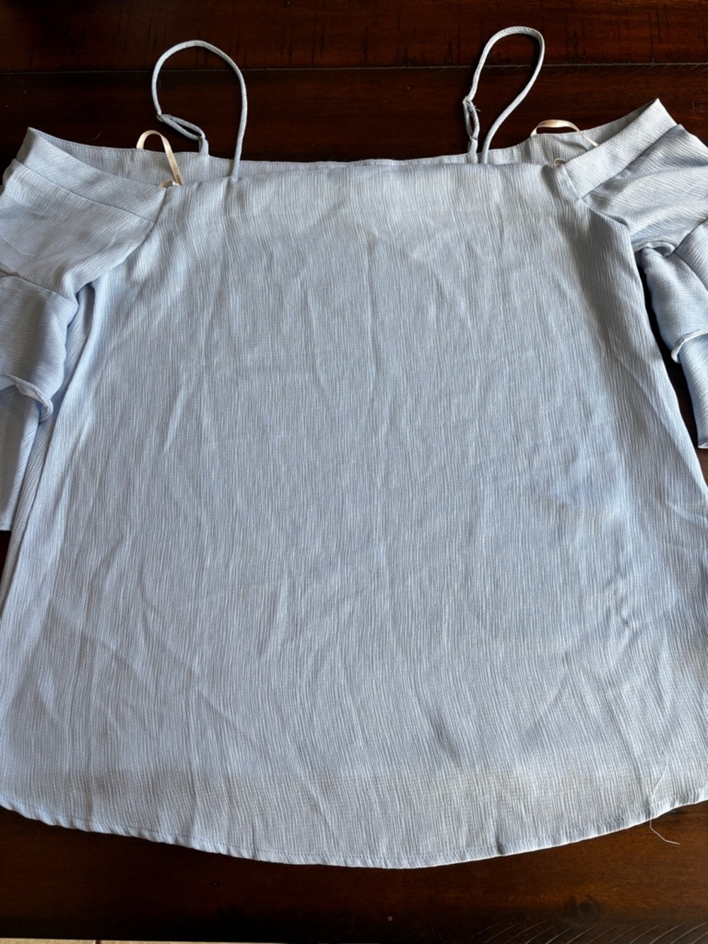 Forever 21 Light Blue Off-Shoulder Camisole Top